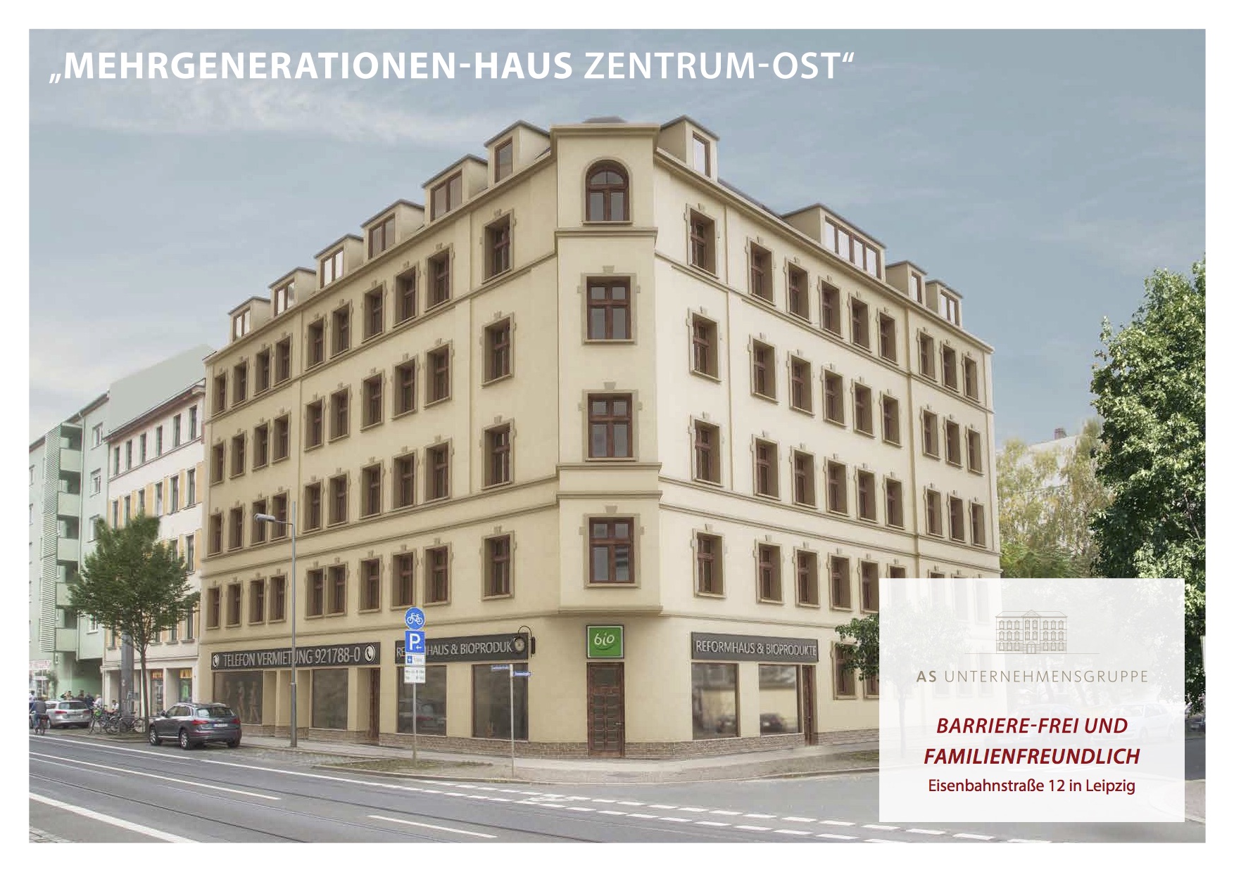 AS Unternehmensgruppe gibt Vertriebsstart eines weiteren Kulturdenkmals als Mehrgenerationenhaus im Zentrum von Leipzig bekannt